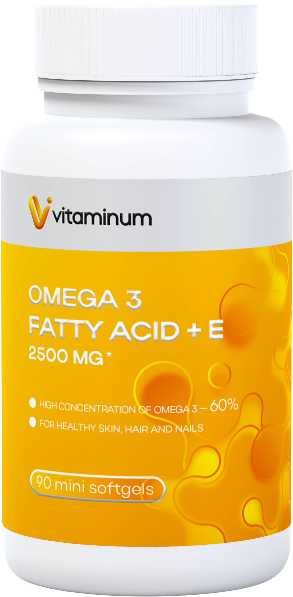  Vitaminum ОМЕГА 3 60% + витамин Е (2500 MG*) 90 капсул 700 мг   в Уссурийске